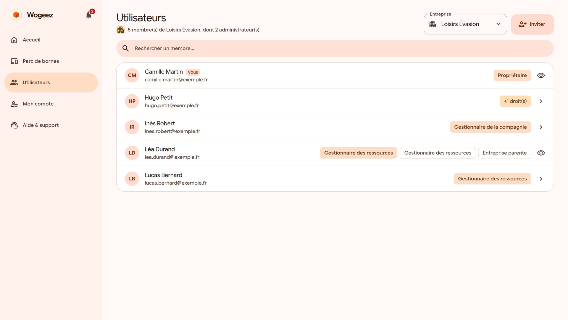 Utilisateurs et droits